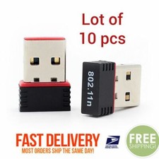 Lot of 10 Mini USB WiFi WLAN Wireless Network Adapter 802.11 Dongle RTL8188 WIN picture