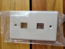 30 Pack - 2 Port Wall Plate Keystone RJ45 Cat6 Cat5e Insert Jack White WallPlate picture