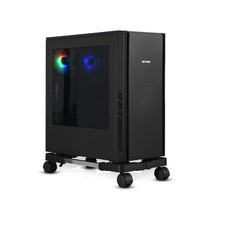 Adjustable Mobile CPU Stand with Rolling Caster Wheels Computer Tower Stand picture