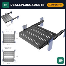 4-Post Vented Sliding Rack Shelf, Adjustable 15