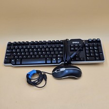 Vintage Dell L100 USB Keyboard & Mouse Combo Tested Works Great picture