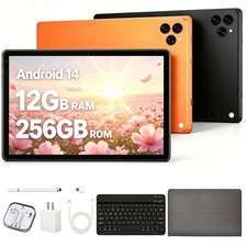 10.1-inch Tablet Android14 Computer, 12GB+256GB,8800mAh HD For Adult/ Kids Use picture