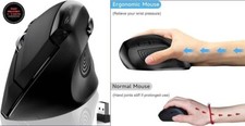Ratón ergonómico inalámbrico, ratón óptico inalámbrico de 2,4 G mejorado. neuvo. picture