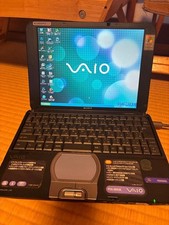 Sony VAIO PCG-SRX3E Laptop Windows XP Compact Notebook PC Silver Vintage Used picture
