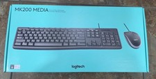 Logitech MK200 Media Corded Keyboard and Mouse Combo New In Box Sealed picture
