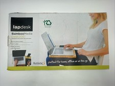 Artistic Bamboo Media Desk 200 Wood Lap Desk Fits Up To 17” Tablet iPad Computer picture