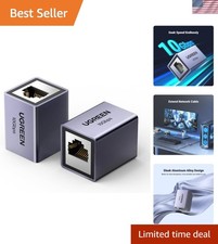 Durable Aluminum Ethernet Coupler 5-Pack, 10Gbps RJ45 Extension - Space Grey picture