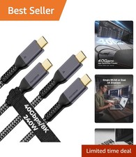 2-Pack for Thunderbolt 4 Cable, 40Gbps, 240W, 8K 3.3FT picture