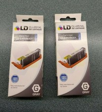 LD CLI-251XL Ink Cartridge Canon Printer - GRAY LD-6452B001 - Non-Genuine QTY 2 picture