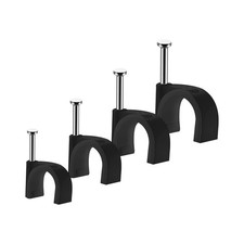 Abnii Cable Nails Clips, 400 Pcs, 4mm 6mm 8mm 10mm, Wire Wall Clips, Black picture