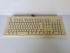 Manhattan True-Touch Beige Multimedia Keyboard F-21GQ PS/2 Retro Gaming picture