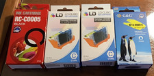 RC-C0005 Black + LD-CLIBC Cyan + G&G NP-C-0008-C Ink Cartridges Lot of 4 New picture