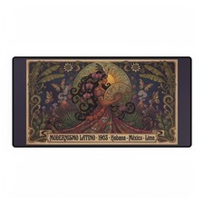 Modernismo Latino Art Nouveau Desk Mat, Vintage Floral Woman Design picture