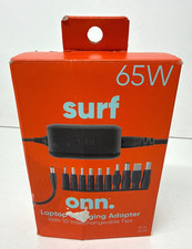 onn 65W Laptop Charger with 10 Interchangeable Tips, 10ft Power Cord, for HP picture