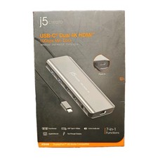 USB-C Dual 4K HDMI Mini Docking Station JCD398 J5 Create 10Gbps 7-in-1 Functions picture