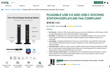 Plugable USB 3.0 & USB-C Dual HDMI Display Monitor Docking Station UD-3900C picture