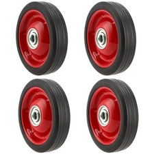 4 PCS 5 x 1.2 Inch Solid Rubber Tire Flat Free Solid Rubber Wheels Hand Truck... picture