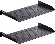 1U Cantilever Universal Rack Shelf - 10In Deep – Rackmount Shelf for 19’’ Av/Net picture