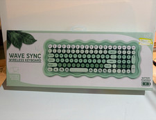 iJoy Wave Sync Compact Portable Wireless USB Keyboard w/ Receiver, Green QWERTY picture