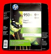 Brand New Genuine HP 950XL 2 PACK High Yield Black Ink Cartridge SEALED 12/22 picture