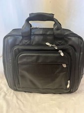 New Mcklein USA Gold Coast Black Leather Laptop Bag picture