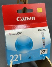 NIB Canon Pixma Chromalife 100+ 221 Cyan CLI-221C Blue Genuine OEM Sealed Box picture