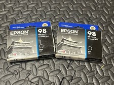 02-2013 Genuine Epson 98 Black ink T0981 T098120 Expired Lot Of 2 picture
