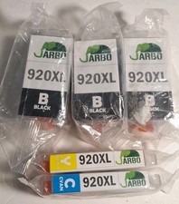 Lot of 5 Jarbo Ink Cartridges 920XL HP 3 Black 1 Cyan 1 Yellow New Sealed  picture