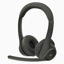 Logitech Bluetooth Wireless On-Ear Headset Boom Mic Noise Cancel USB-C Black picture