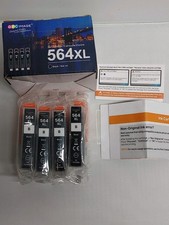 GPC Image 4X Replacement Ink Cartridges 564XL Black for HP exp 04/2029 picture