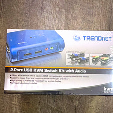 TRENDnet TK-209K 2-Port USB/VGA KVM Switch Kit w/ Audio, Plug & Play, 4 ft picture