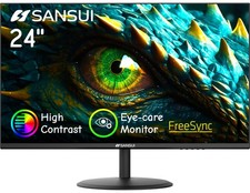 Computer Monitor 24 inch Eye Care FHD 1080P Display HDMI,VGA Ports with 178° ... picture