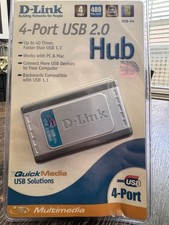 D-Link 4-Port USB 2.0 Hub DUB-H4 Portable Expansion PC Mac New Sealed picture