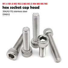 304 Stainless Steel DIN912 Allen Hex Socket Cap Screws M1.4-M8 2-80mm Bolt picture