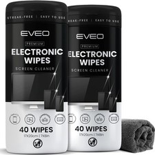 Electronic Wipes Screen Cleaner Streak-Free [2 Pack x40] Computer 3 Piece Set  picture