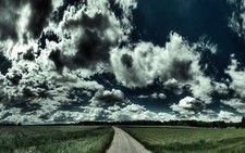 Landscape agro sky clouds field dirt Custom Gaming Mat Desk picture