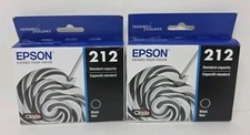 2 New Sealed Epson 212 Black Ink Cartridge T212120 Exp 07/2025 Standard Capacity picture