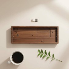 GH60 Wood Keyboard Shell Polished Finish 60% Wooden Keyboard Case Rounded picture