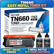 1PK TN660 Toner and refill powder 2bottle for MFC-L2685DW HL-L2340DW HL-L2305W picture