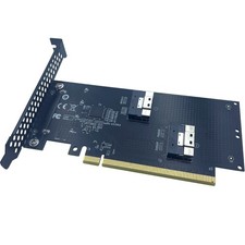 Slimline Dual SFF-8654 8X to PCI-Express 4.0 RAID Card Hyper picture