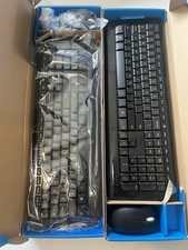 2 NICE Microsoft Desktop 850 Full Wireless Keyboard Mouse Black w/ Dongle TESTED picture