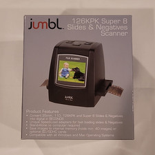 Jumbl 126KPK Slide & Film Scanner 4000dpi USB LCD Standalone 35mm/110/S8 picture