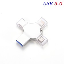 4In1 for IPhone Android High Speed USB 3.0 Flash Drive Free Logo Metal Pen Drive picture