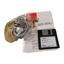 VINTAGE PROAGIO 3 BUTTON SCROLLING MECHANICAL SERIAL MOUSE, MANUAL, DISC DS-BIN5 picture
