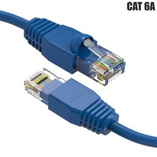 20 25 35 50 75 100FT Cat6A RJ45 Ethernet LAN Network Patch Cable UTP Copper Wire picture