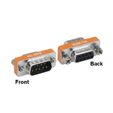 KNTK Mini Null Modem DB9 Male to Female Adapter RS-232 Data Connect Crossover picture