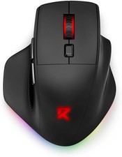 Large Wireless Gaming Mouse For Big Hands Tri Mode Rechargeable RGB Macro Mouse picture