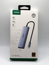 UGREEN USB-C Hub 6 in 1 4K@60Hz HDMI, 100W PD Plug and Play Gray CM511 picture