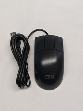 Vintage IBM M-UY101 Mouse Wired Optical Black 03N6668 03N6669 3-Button picture