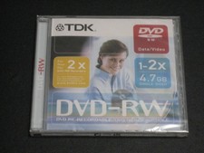 Tdk DVD-rw 1-2X 4.7gb Single Side Dara/video picture